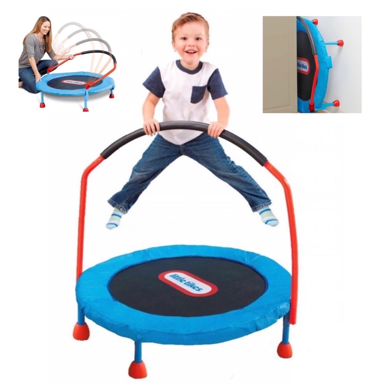 แทรมโพลีนพับเก็บได้-little-tikes-easy-store-3-trampoline