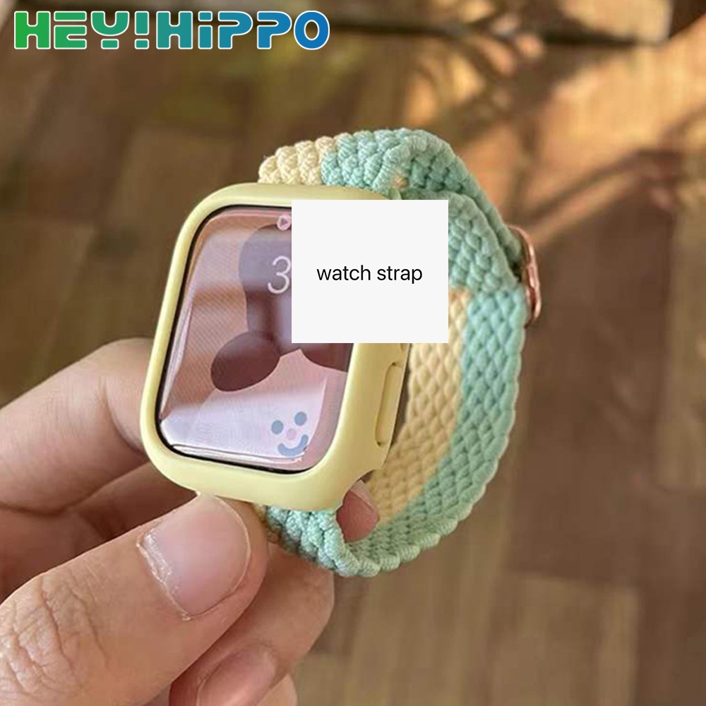 ภาพหน้าปกสินค้าสายนาฬิกาข้อมือไนล่อน ยืดหยุ่น ปรับได้ สําหรับ Smart Watch Series 7 6 5 SE 4 iwatch 45 44 42 41 40 38 มม. จากร้าน hihippo.th บน Shopee