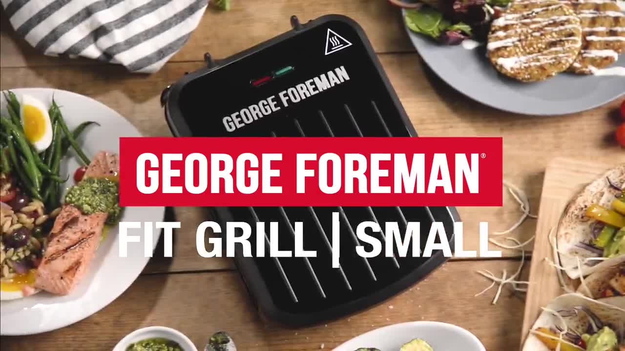 george-foreman-25800-small-fit-grill-เครื่องย่างสเต็กขนาดเล็ก-imported-from-uk-ใช้ไฟไทย-1-best-seller-ลดไขมันได้ถึง-42