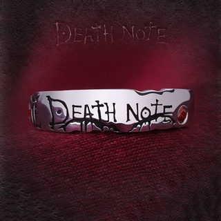 แหวนคอสเพลย์ รูปการ์ตูนอนิเมะ Death Note Yagami สีเงิน สามารถปรับได้ เครื่องประดับ สําหรับแฟนคลับ