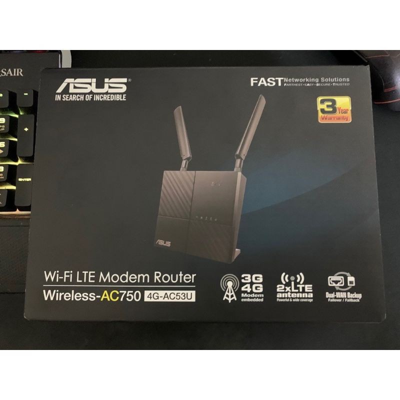 ASUS 4G-AC53U AC750 Dual-Band LTE Wi-Fi Modem Router | Shopee Thailand