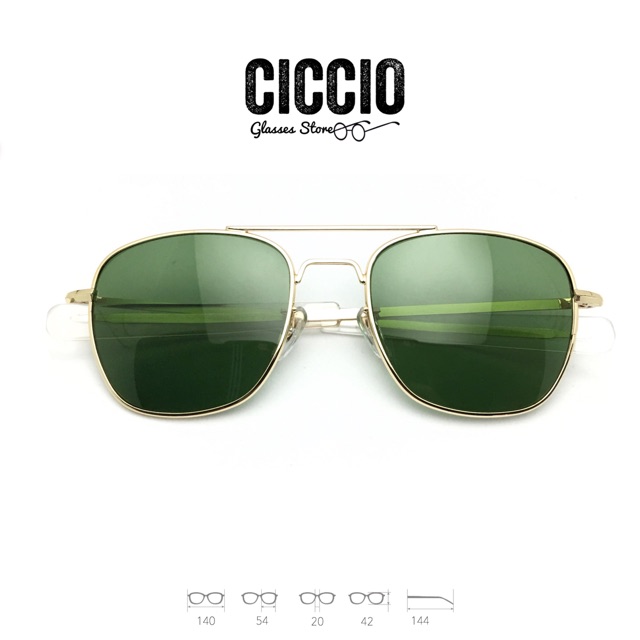 ciccio-ซิคซิโอ-แว่นกันแดดรุ่น-classic-ทรง-ao-เลนส์กระจกแท้