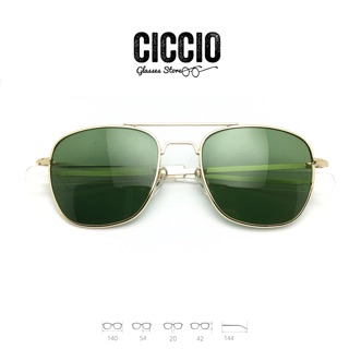 CICCIO | ซิคซิโอ แว่นกันแดดรุ่น Classic ทรง AO #เลนส์กระจกแท้