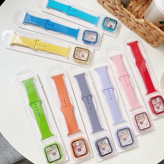 ภาพหน้าปกสินค้าBand+Case For Apple Watch 6 Strap 44mm 40mm 42mm 38mm Watch Band Replacement for iWatch SE 5 4 3 2 1 ที่เกี่ยวข้อง