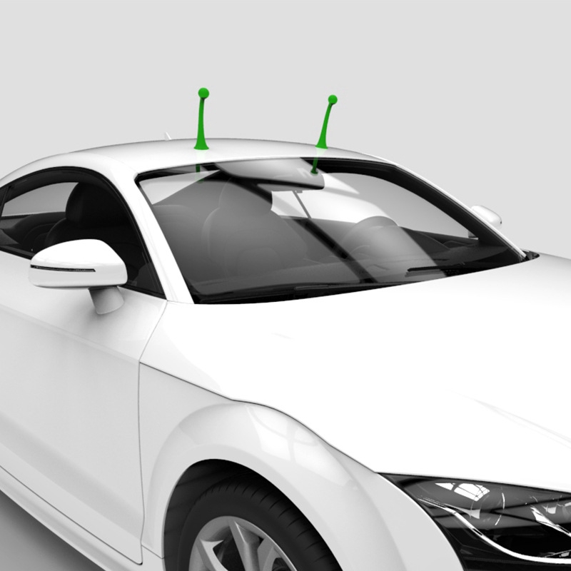 3dสติกเกอร์รถ-ตกแต่งบนหลังคา-ต้นกล้า-ปีศาจแตร-ตกแต่งป้องกันการชนกัน