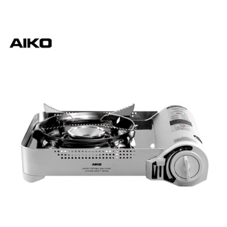 AIKO #AK-88 สีเงิน เตาแก๊สปิคนิค เซฟตี้ดีไวส 3.5 กิโลวัตต์  (ไม่แถมแก๊ส) ***รับประกัน 1 ปี