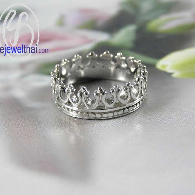 finejewelthai-แหวนมงกุฎ-มงกุฎ-แหวนเงินแท้-crown-silver-ring-r127000