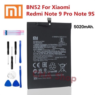 แบตเตอรี่สำหรับ Xiaomi Redmi Note9 Pro / Note 9S Xiaomi BN52 5020MAh รับประกัน 3 เดือน
