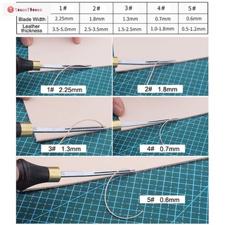 ภาพขนาดย่อของภาพหน้าปกสินค้าTF DIY Leathercraft Edge Beveler Wood Handle Edge Cutting Skiving Beveling Leather Craft Tools จากร้าน timeoflives.th บน Shopee ภาพที่ 7