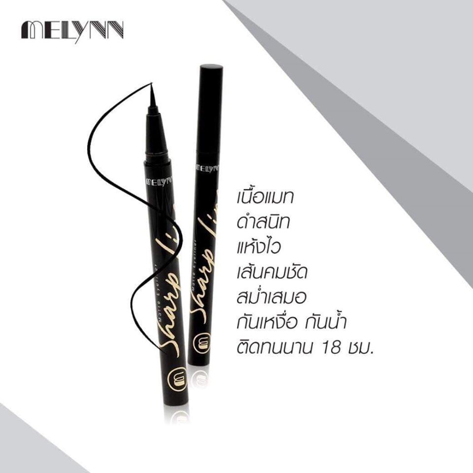 melynn-eyeliner-sharp-line-matte-0-1mm-สีดำชัด-ติดทน-เส้นเล็ก-05515-อายไลน์เนอร์สีดำ