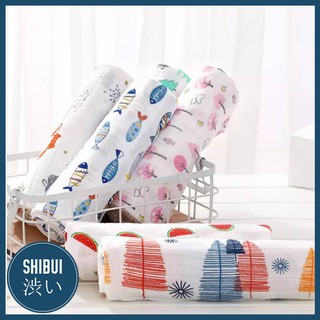 SHIBUITH ถูกที่สุด ผ้ามัสลิน ผ้าอ้อม ผ้าห่อตัวเด็ก ผ้าห่มเด็ก ผ้ากันเปื้อน ผ้าฝ้ายออร์แกนิก 100%