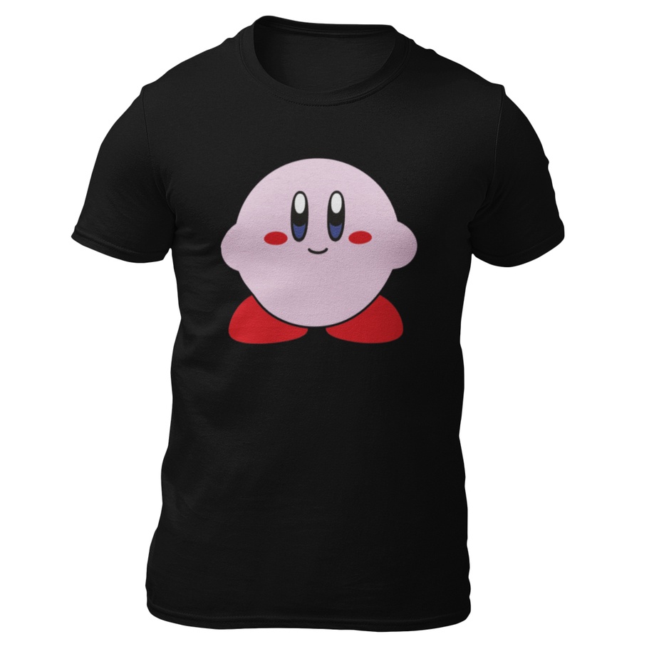 เสื้อยืดผ้าฝ้ายพิมพ์ลายคลาสสิก-kirby-kirbys-เสื้อยืด