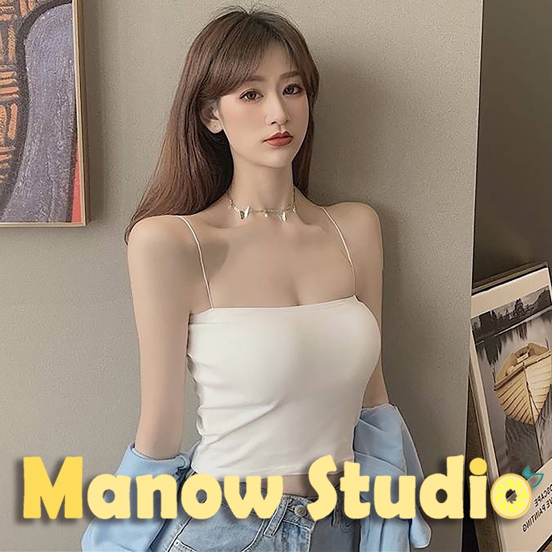 รูปภาพสินค้าแรกของบราสายเดี่ยว เสื้อกล้าม สายเดี่ยว บราสายเดี่ยวแบบสวม 1888 Manow.studio