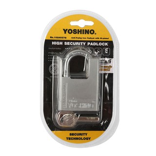 YOSHINO กุญแจซ่อนห่วงชุบนิกเกิ้ล 50 มม. วัสดุทำจากเหล็กชุบเงิน ไม่เป็นสนิม มีความมันวาว ที่คล้องทำจากเหล็กกล้าชุบ มีความ