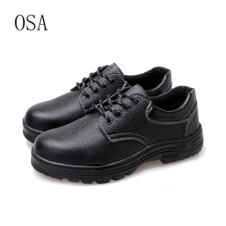 สินค้า รองเท้าหนัง รองเท้าเซฟตี้ หัวเหล็กSafety Shoes สีดำ หลายไซน์ O615