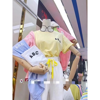 𝙁.𝙔 𝙨𝙩𝙪𝙙𝙞𝙤𝙨 (พร้อมส่งจากไทย) NO.167 เสื้อยืดแขนสั้นทรงหลวมสไตล์เกาหลี  เสื้อผ้าผู้หญิงน่ารัก​  สีสันสดใสผ้านุ่มใส่สบาย