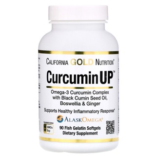 💥pre order💥🇺🇸 California Gold Nutrition, CurcuminUP, Omega-3 Curcumin Complex, Inflammation Support, 90 Fish Gelatin