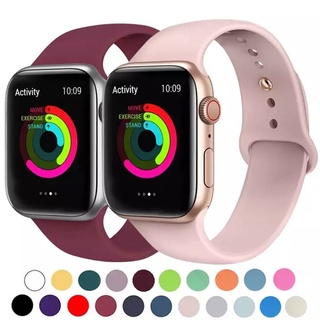 สินค้า สายซิลิโคนสำหรับเล่นกีฬาสำหรับ Apple Watch Apple Bands Series อุปกรณ์เสริมสำหรับนาฬิกาสำหรับ iwatch SE / 6 / 5 / 4 / 3 / 2 / 1 apple watch 38mm 40mm 42mm 44mm สายซิลิโคน