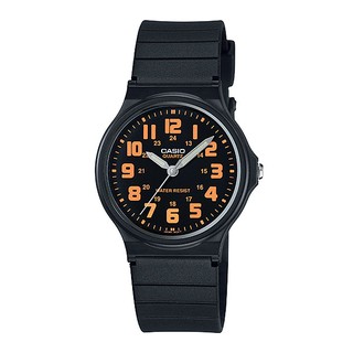 สินค้า Casio นาฬิกาข้อมือผู้ชายระบบเข็ม สีดำ-ส้ม รุ่น MQ-71-4BDF,MQ-71-4B, MQ-71