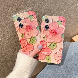 Ready Stock 2022 New Fashion Casing OPPO A57 4G 2022 เคส Phone Case Shiny Luxurious Rhinestone Flowers  Protective Soft Case Back Cover เคสโทรศัพท์