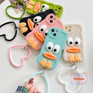 เคสโทรศัพท์มือถือนิ่ม ลายเป็ดตลก พร้อมสายคล้องมือ สําหรับ Xiaomi Redmi A1+ A1 A2 10C 12C 10 9 9T 9C 10A Note 11S 10 Pro 10s 4G