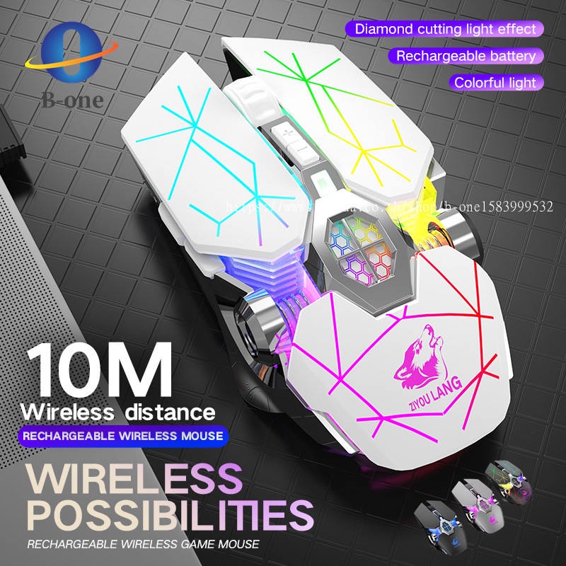 เมาส์ไร้สาย/Wireless mouseOptical Macro Key RGB Gaming Mouse เมาส์เกม ...