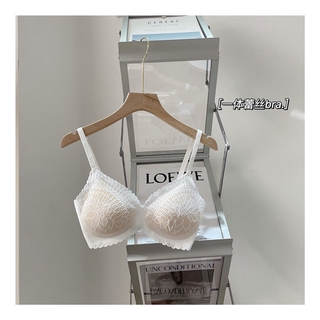 กางเกงใน℡◐ﺴMETWO zero-sensing one-piece lace sling thin bra, หน้าอกใหญ่, เล็กไม่มีรอยต่อ, ไม่มีแหวนเหล็ก ผู้หญิงชุดชั้นใ