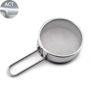 1pcs Stainless Steel Flour Sieve Hand-held Mesh Screen Filter Baking Sifter w/ Handle DIY Bread Tool