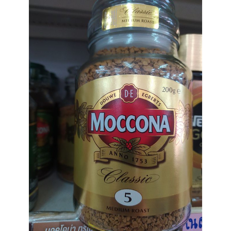 mocconaกาแฟสำเร็จรูปตรามอคโคน่ารอยัลโกลด์ขวดขนาด100-200กรัม