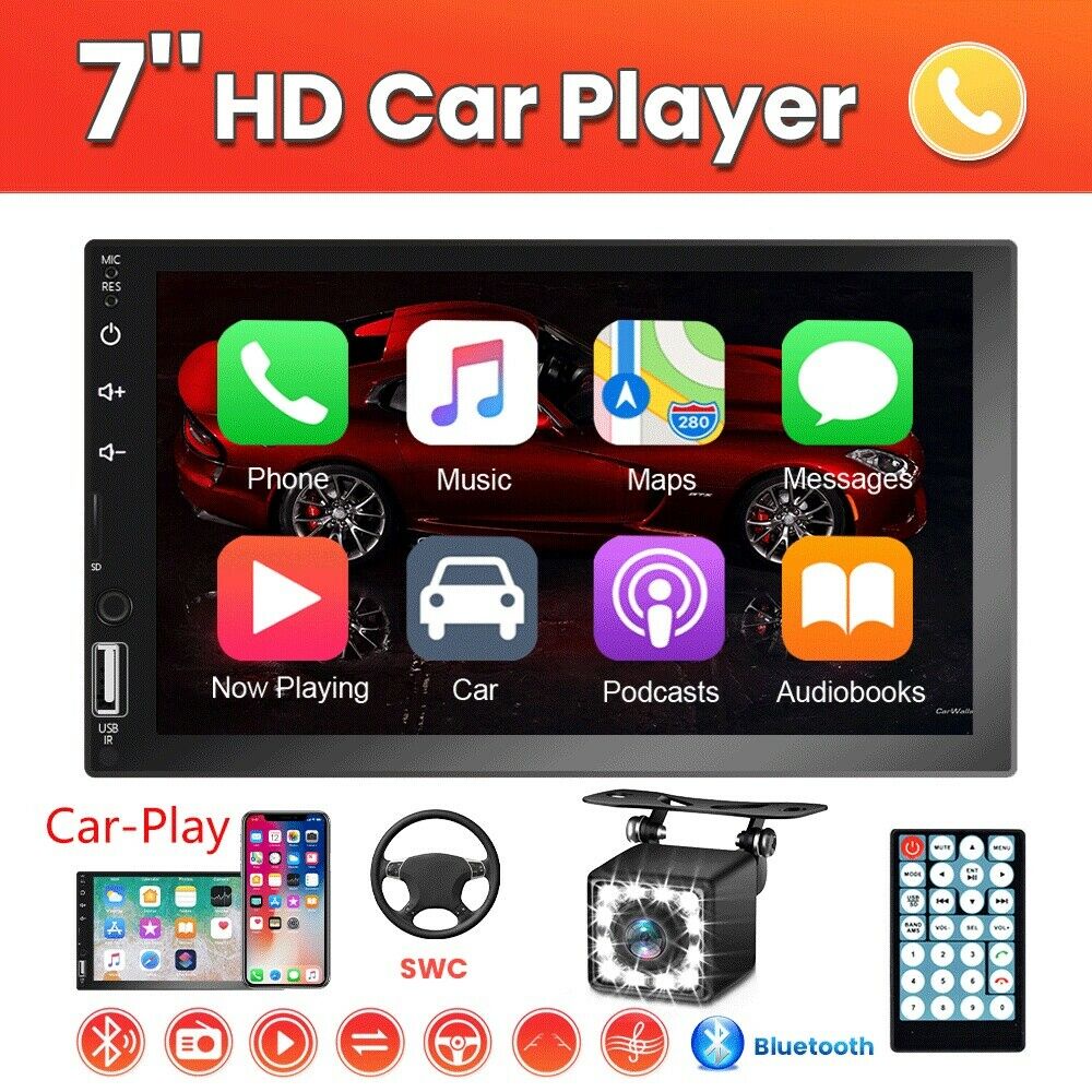 วิทยุรถยนต์-หน้าจอสัมผัส-7-นิ้ว-apple-android-carplay-bt-2din-พร้อมกล้อง