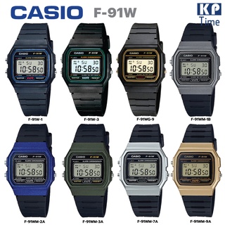 ภาพหน้าปกสินค้าCasio นาฬิกาข้อมือผู้ชาย/ผู้หญิง สายเรซิน รุ่น F-91W ของแท้ประกันศูนย์ CMG ที่เกี่ยวข้อง