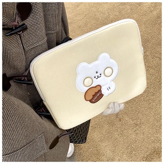 กระเป๋าใส่แล็ปท็อป แท็บเล็ต ลายเค้กหมีน่ารัก สไตล์เกาหลี ins10 11 13 14 15 นิ้ว