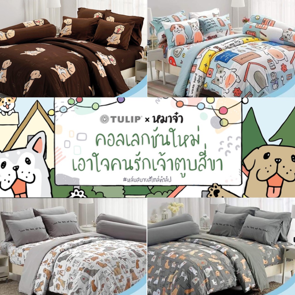 ภาพหน้าปกสินค้าเจ้าตูบสี่ขา:ชุดเครื่องนอน TULIP DELIGHT Collection เจ้าตูบสี่ขา จากร้าน sabuymybed บน Shopee