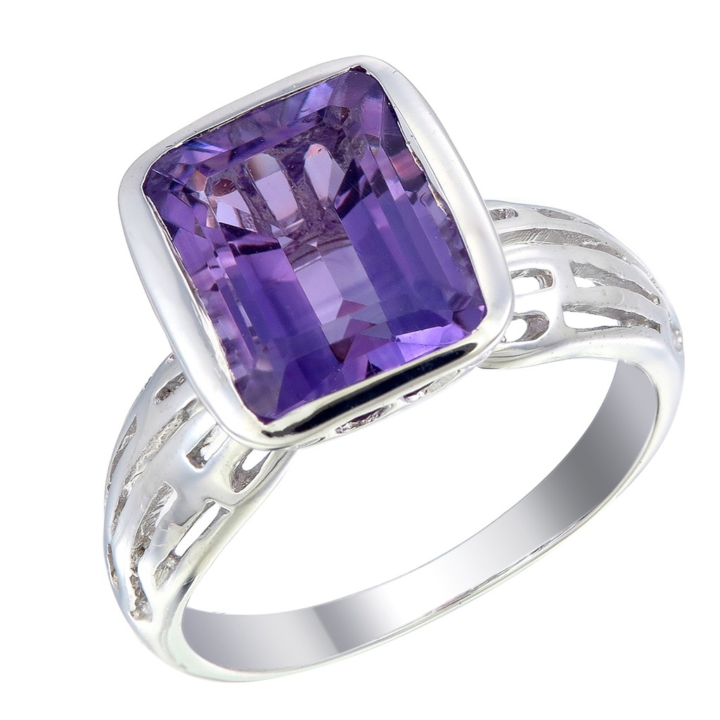 แหวนพลอยอเมทิตสต์-เงินแท้-92-5-ชุบโรเดียม-ring-amethyst-silver-92-5-rhodium-plating