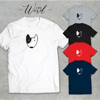 Little Word เสื้อยืดคอกลมแขนสั้นพิมพ์ลาย Dog สไตล์มินิมอล ทรงUnisex