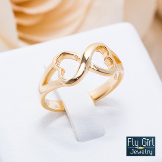 แหวนอินฟินิตี้ สัญลักษณ์แห่งความเป็นนิรันดร์ เงินแท้ชุบทอง งานสวยเกรดพรีเมี่ยม เรียบหรูดูดีใส่ได้ประจำวัน รุ่นBFR-000014