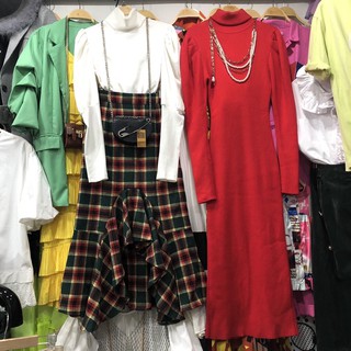 korea wool skirt กระโปรงระบายผ้าวูล