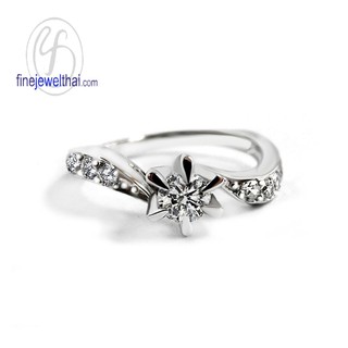 Finejewelthai แหวน-แหวนเพชร-แหวนเงินแท้-Endless-Diamond-CZ-Silver-Ring - R1211cz