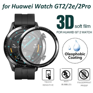 ฟิล์มกันรอยหน้าจอ 3D สําหรับ huawei Watch GT GT2 GT2 Pro GT2e 42 มม. 46 มม. Huawei Watch HD ใส huawei Watch ฟิล์มป้องกันโค้ง
