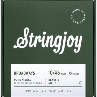 สายกีต้าร์ไฟฟ้า Stringjoy Broadway 010-046 US made Electric Strings