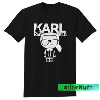 เสื้อยืดวินเทจแฟชั่น Karl Lagerfeld Karl 2019 เสื้อยืดลําลองแฟชั่นสําหรับผู้ชายผ้าฝ้ายแขนสั้นคอกลมพิมพ์ลายกราฟฟิค COMING