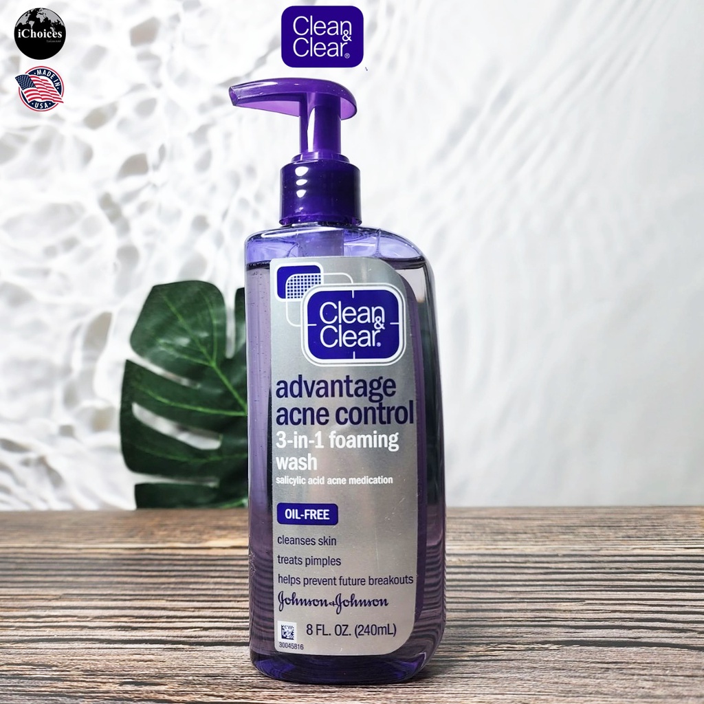 [Clean & Clear] Advantage Acne Control 3in1 Foaming Wash 240 mL คลีน