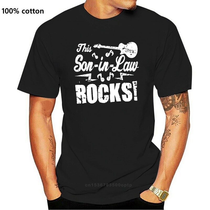 ขายดีพร้อมส่ง-เสื้อยืด-พิมพ์ลายร็อคกีตาร์ร็อคแอนด์โรล-this-son-in-law-rocks-หลากสี-สําหรับผู้ชายs-5xl