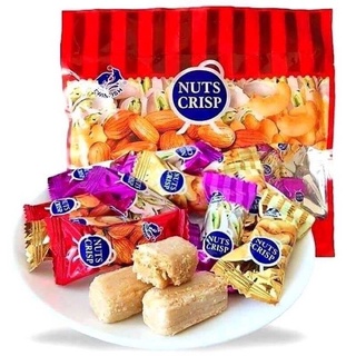 ถั่ว Nuts Crisp ขนมถั่วตุ๊บตั๊บมาเล ห่อใหญ่ 500 กรัม