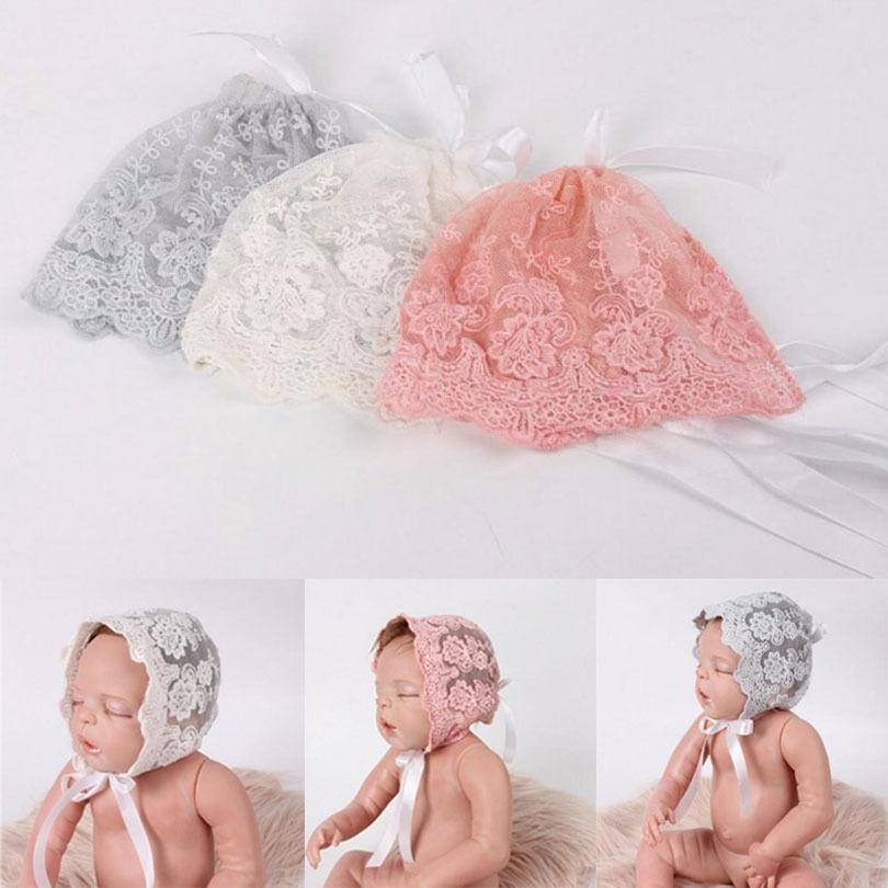 Ayb-Cute หมวกลูกไม้ลายดอกไม้สำหรับเด็กทารก