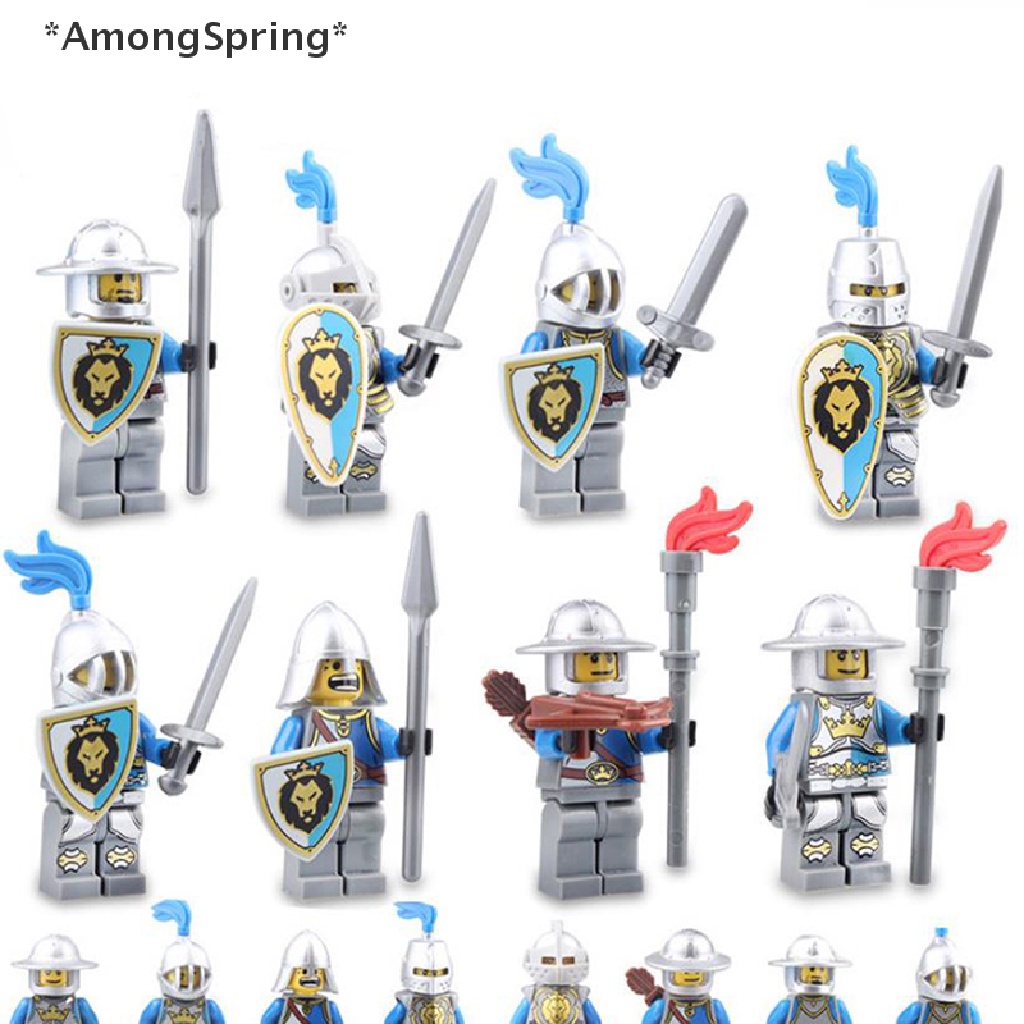 ของเล่นตัวต่อฟิกเกอร์ทหาร-amongspring-สีฟ้า