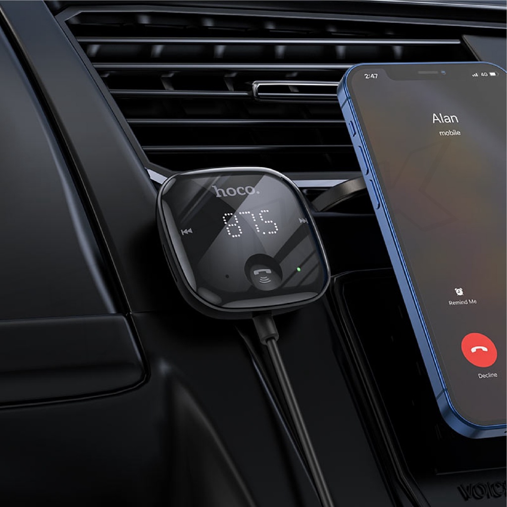 hoco-e65-ตัวรับสัญญานบลูทูธ-car-bluetooth-wireless-transmitte-อุปกรณ์เชื่อมต่อสัญญาบลูทูธในรถยนต์