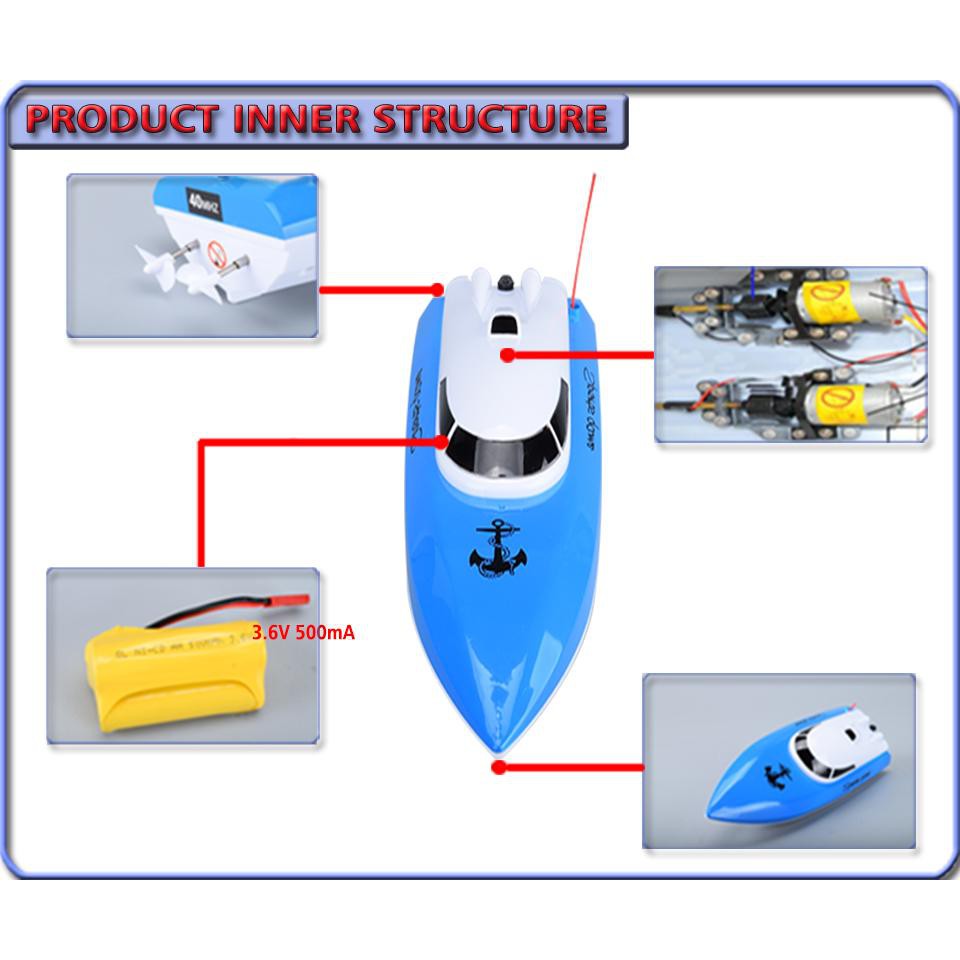 เรือบังคับวิทยุระบบไฟฟ้า-ถ่านชาร์จ-แบบ-2-มอเตอร์-speed-boat-heyuan-802-คละสี