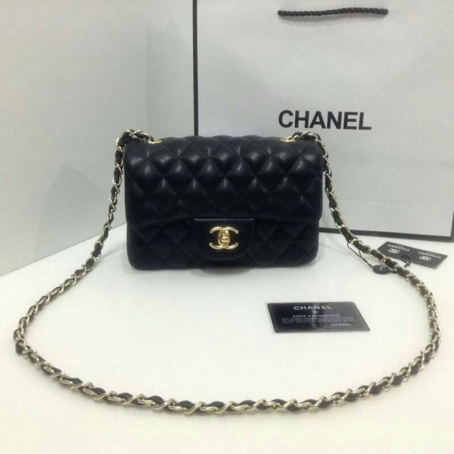 กระเป๋า-chanel-classic-lamb-skin