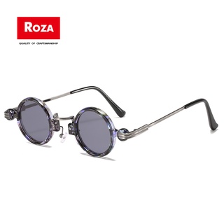 Roza Shades แว่นตากันแดด ทรงกลม โลหะ UV สไตล์เรโทร แฟชั่น สําหรับผู้ชาย ผู้หญิง RZ1249